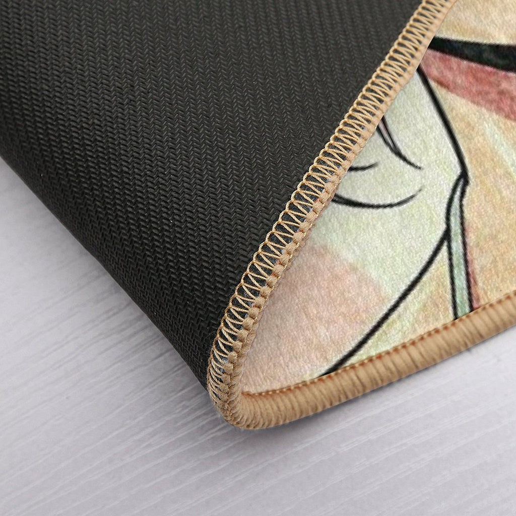 90s Anime Girl Design  Repositionable Bath Mat