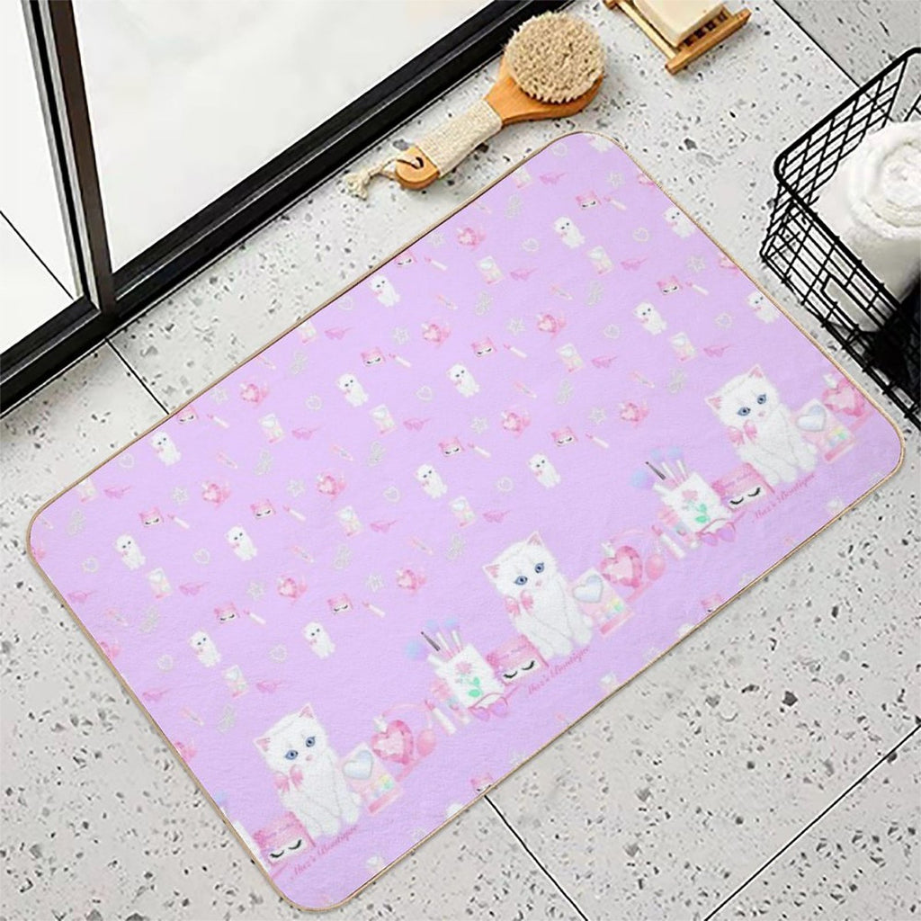 Cosmetics Kitten  Long-Lasting Bath Mat