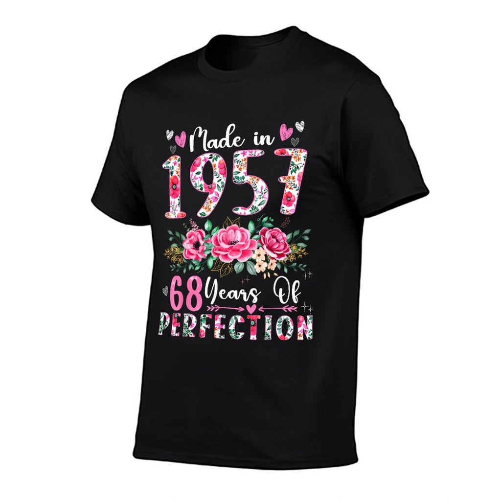 68 Year Old Made In 1957 Floral 68th Birthday Women  Eco-friendly Material T-Shirt