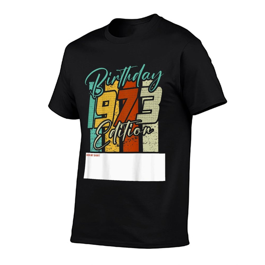 50th Birthday Limited 1973 Edition Retro Fun Backprint  Relaxed-fit T-Shirt