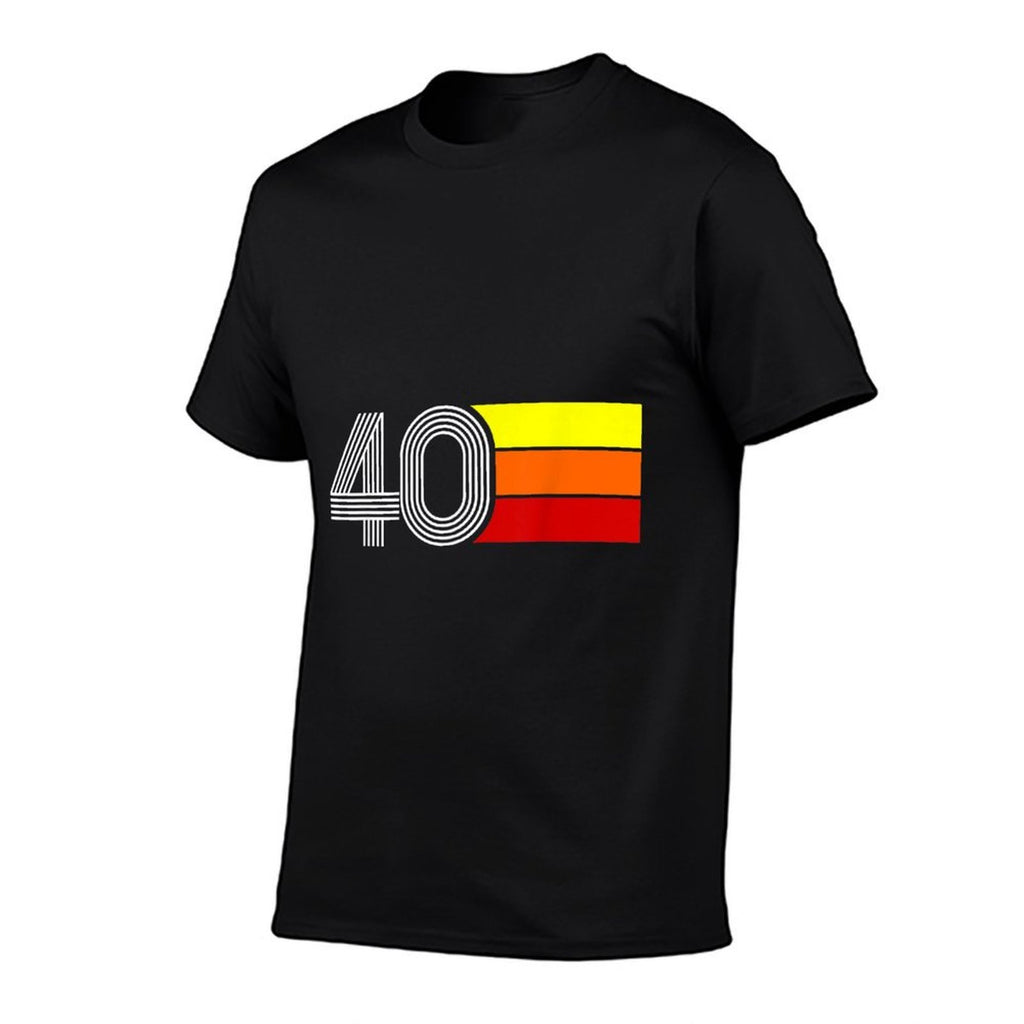 40th Birthday Gift for Men Women  Rolled Sleeves T-Shirt