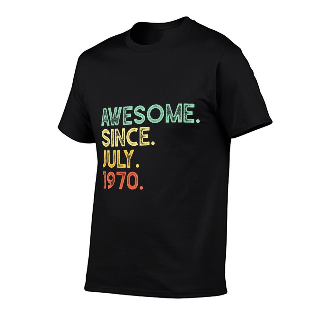 50 Years Old Awesome July 1970 50th Birthday Gift  Cotton T-Shirt
