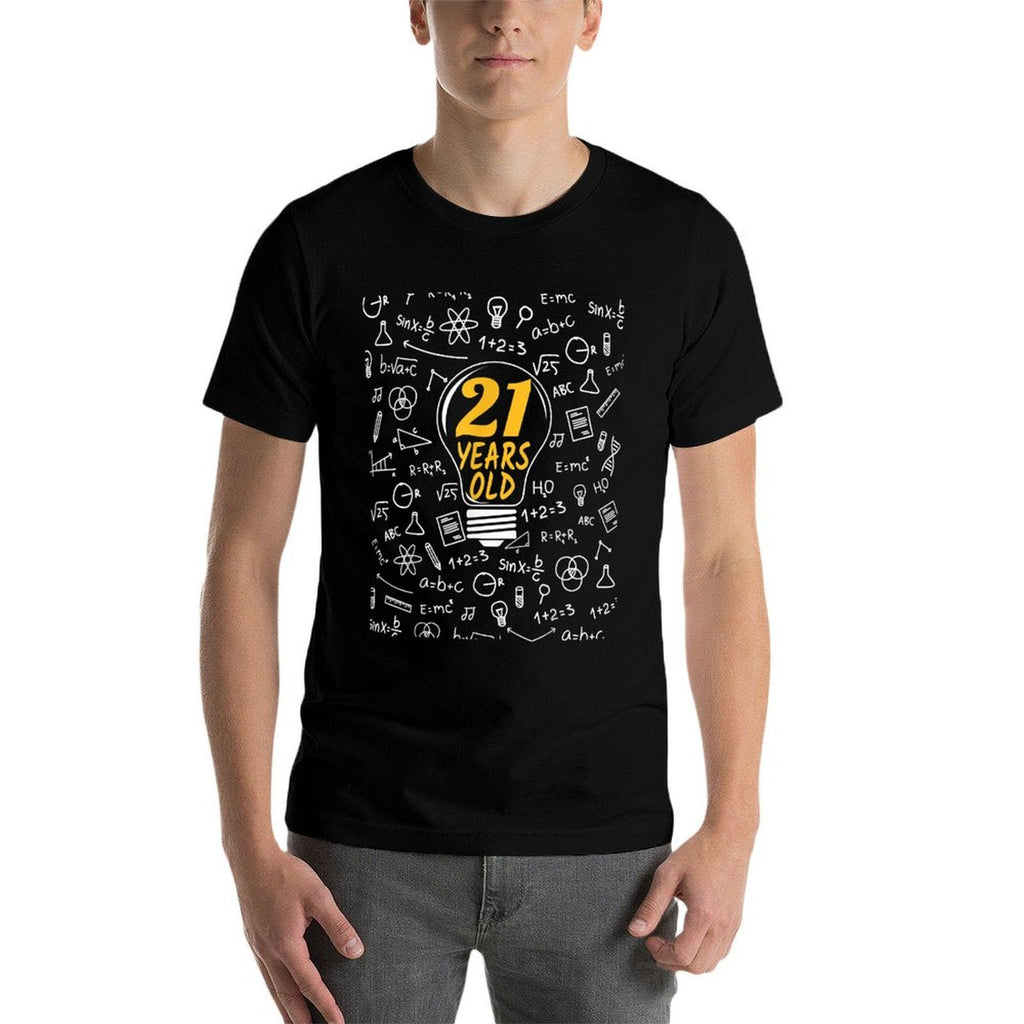 21st Birthday Math Shirt 21 Year Old Gifts Bday Born in 2000  Moisture-wicking T-Shirt
