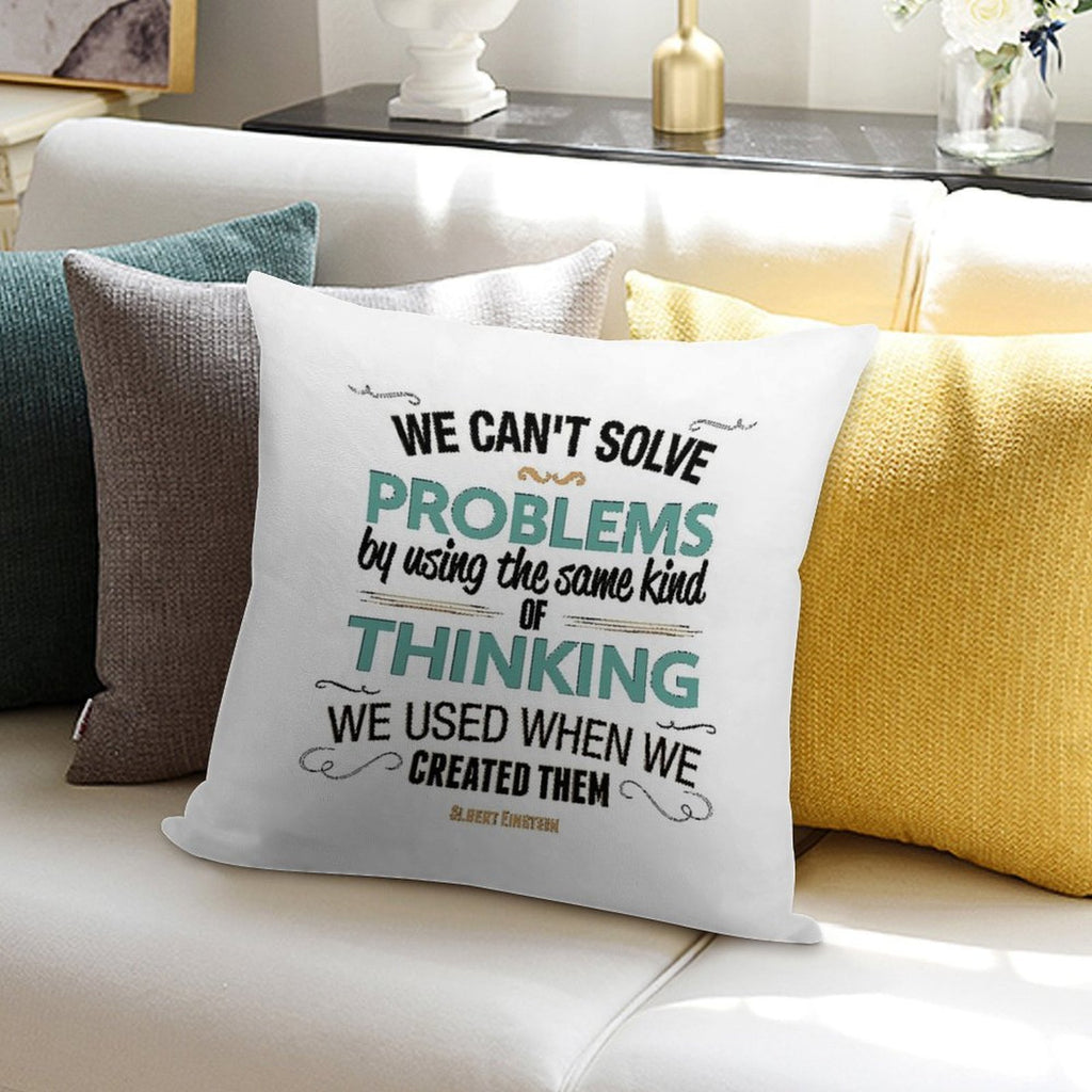 Albert Einstein Soft Hidden Zipper Throw Pillow