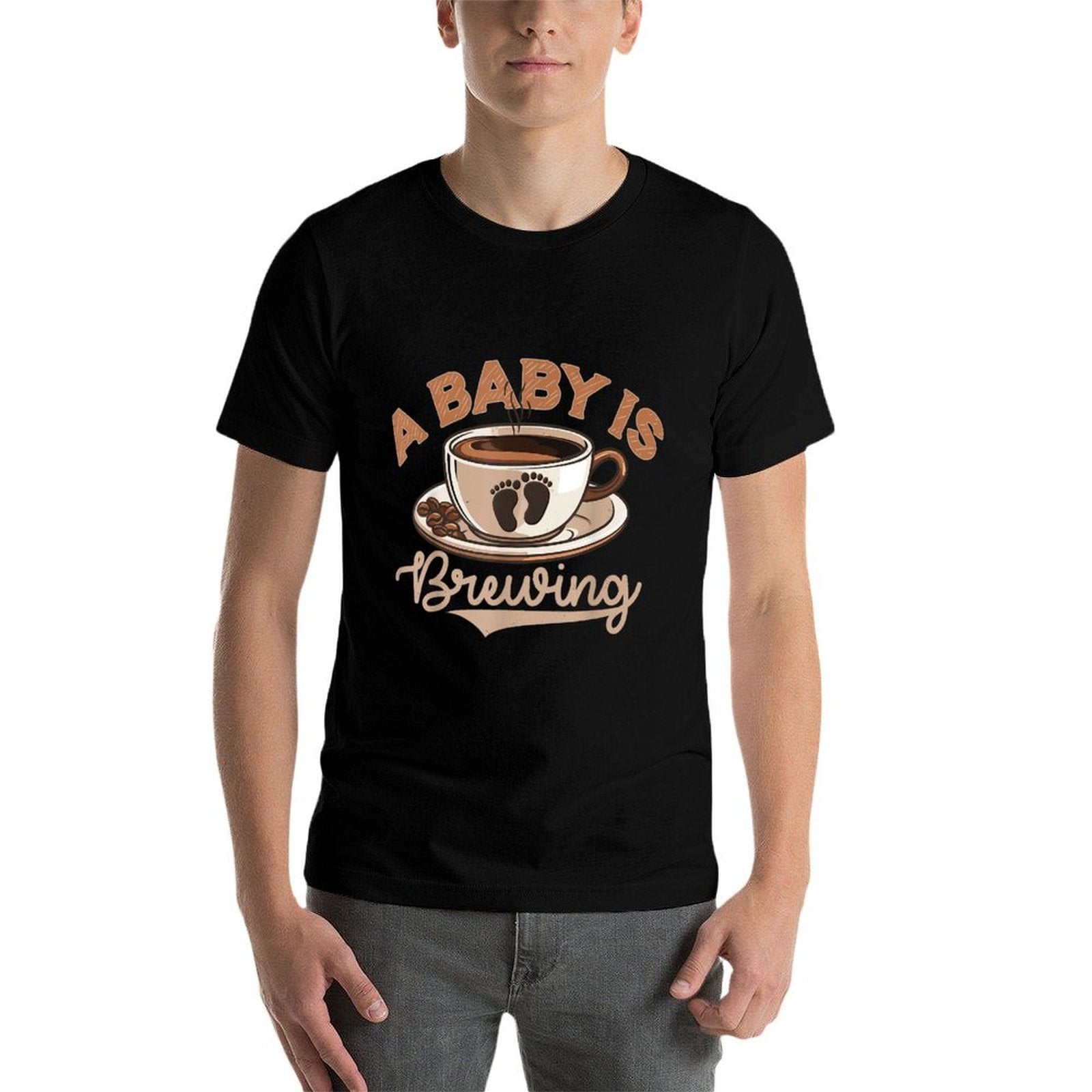A Baby Is Brewing Coffee Lover Pregnancy Announcement Funny  Affordable Price T-Shirt