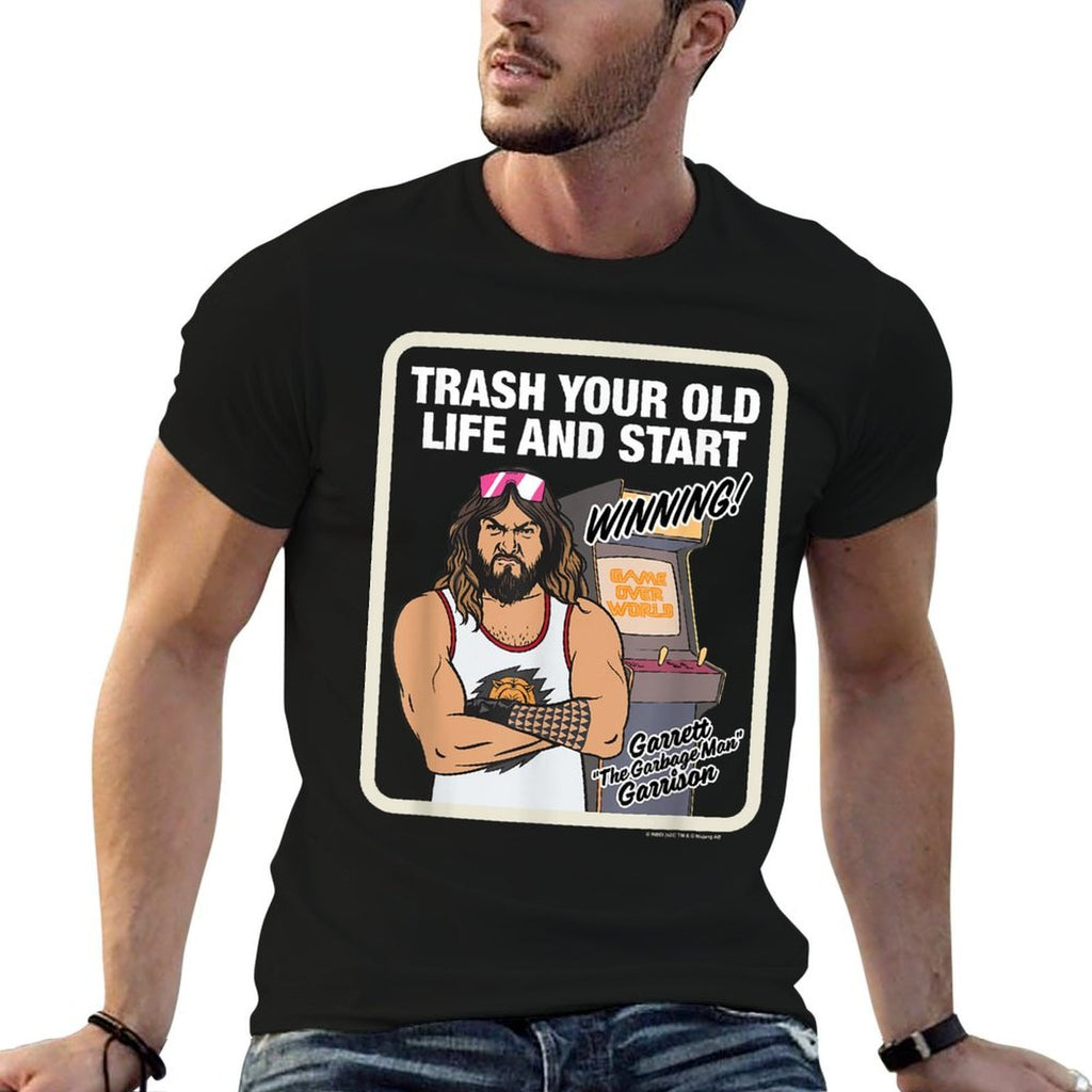A Minecraft Movie Trash Your Old Life And Start Winning!  Oversized Silhouette T-Shirt