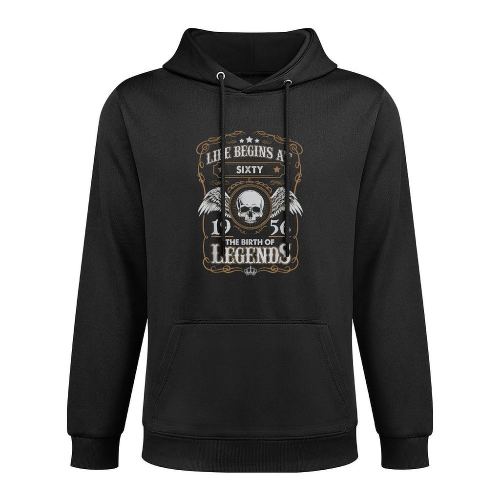 60th Birthday Gift 1956 Sixty Years Old Skull Machine Washable Hoodie