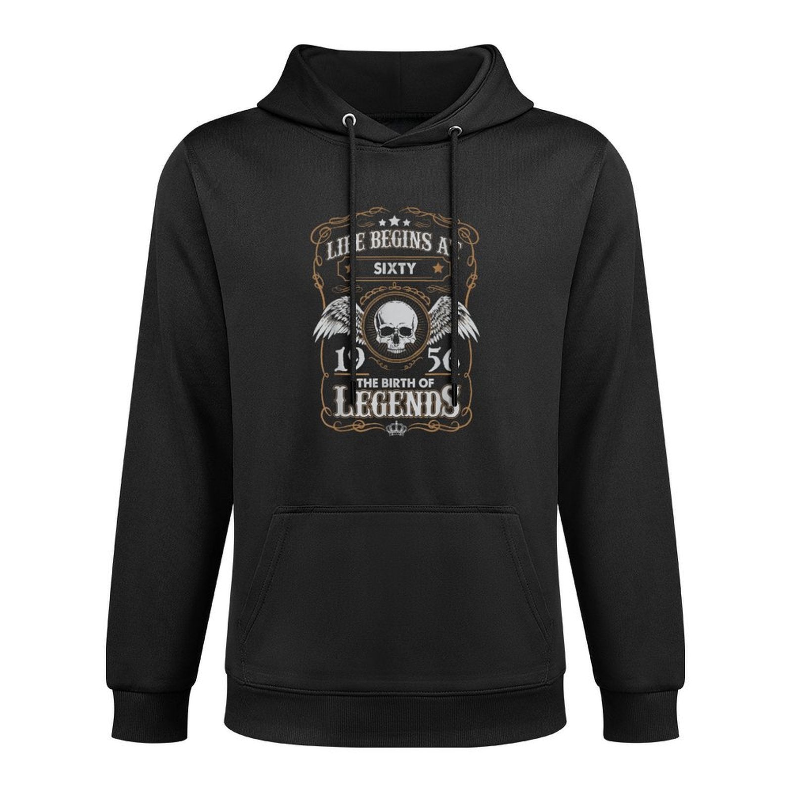 60th Birthday Gift 1956 Sixty Years Old Skull Machine Washable Hoodie