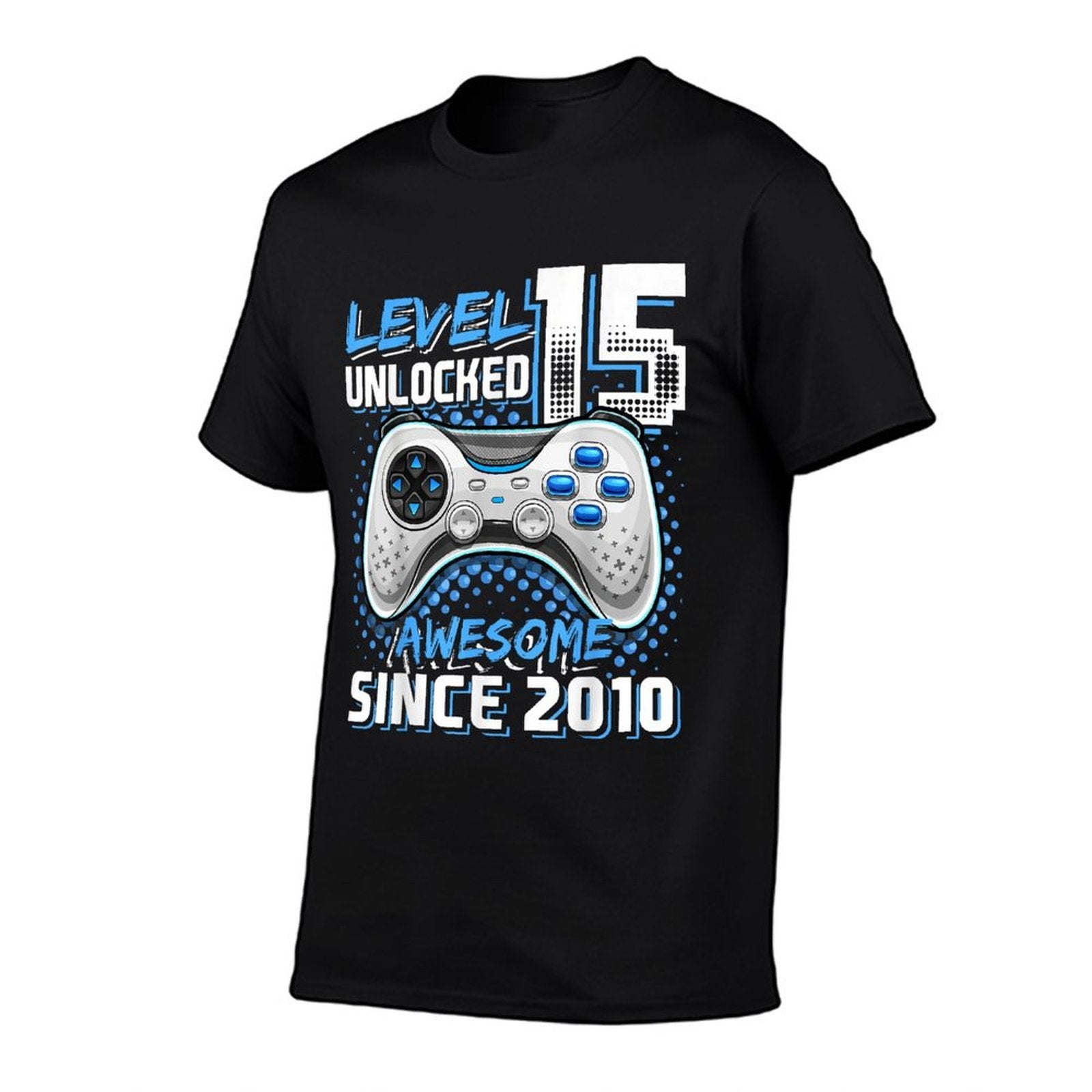 15th Birthday Boy Level 15 Gamer 15 Year Video Game Party  Easy-care T-Shirt