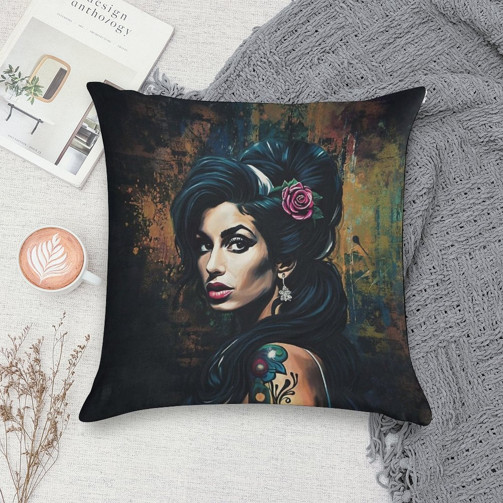 Amy Hairstyle Soft Warmth Comfort Throw Pillow