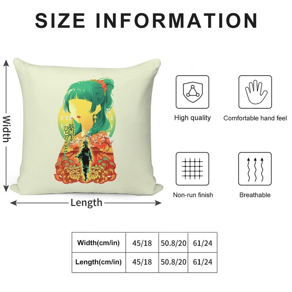 Apothecary Diaries White V2 Soft Short Plush Fabric Throw Pillow