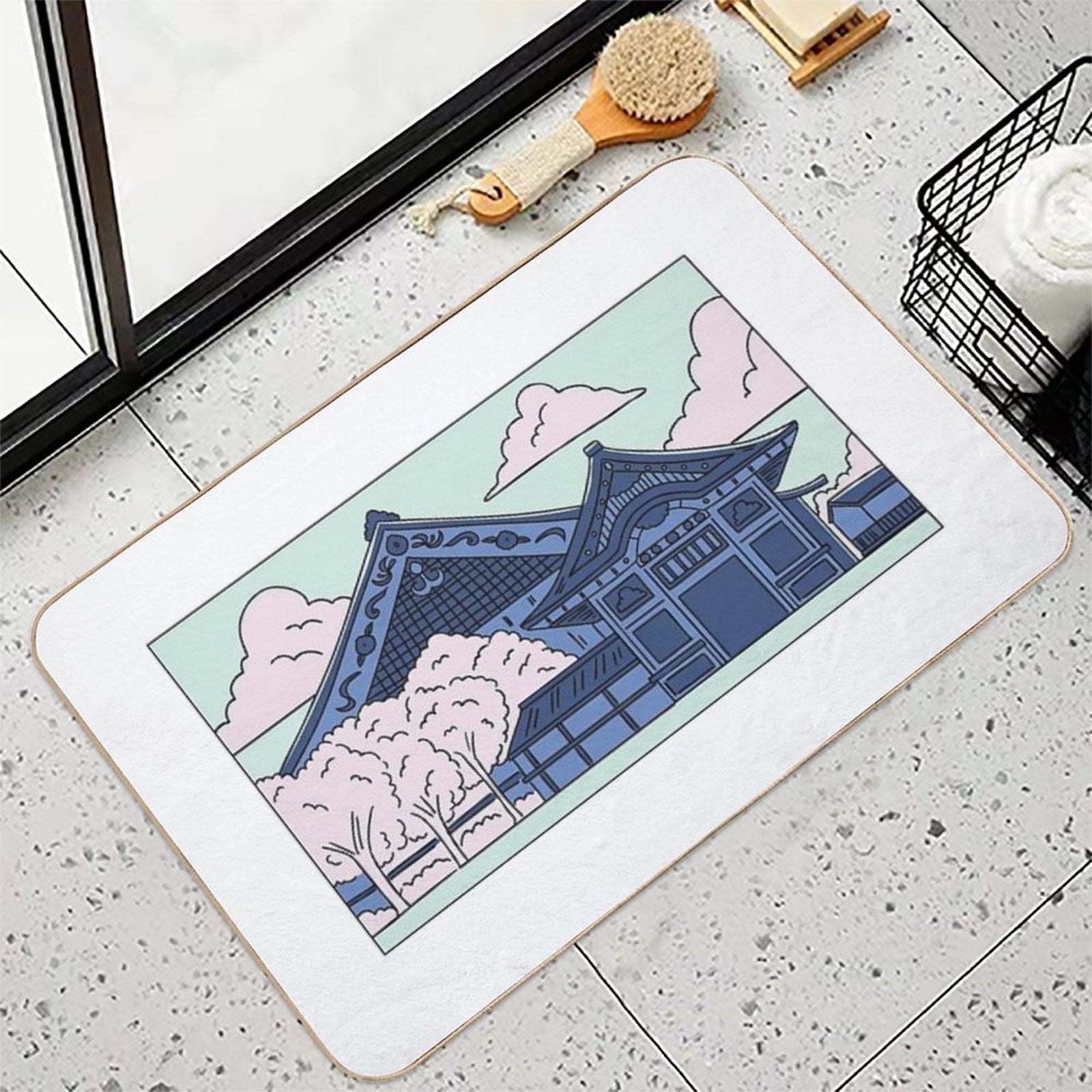 Anime Temple  High-Traffic Bath Mat