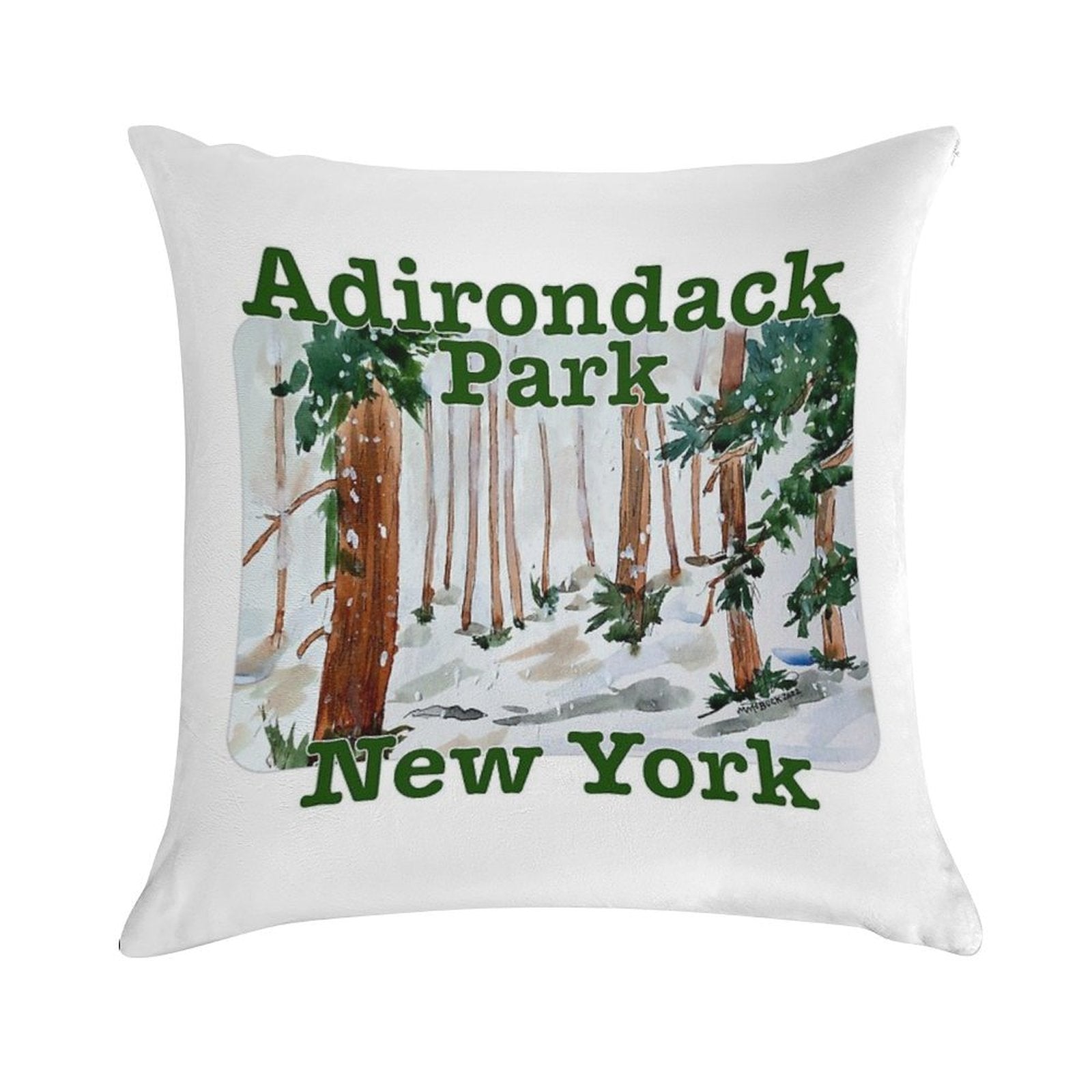 Adirondack Park, New York Soft Gift Ready Throw Pillow