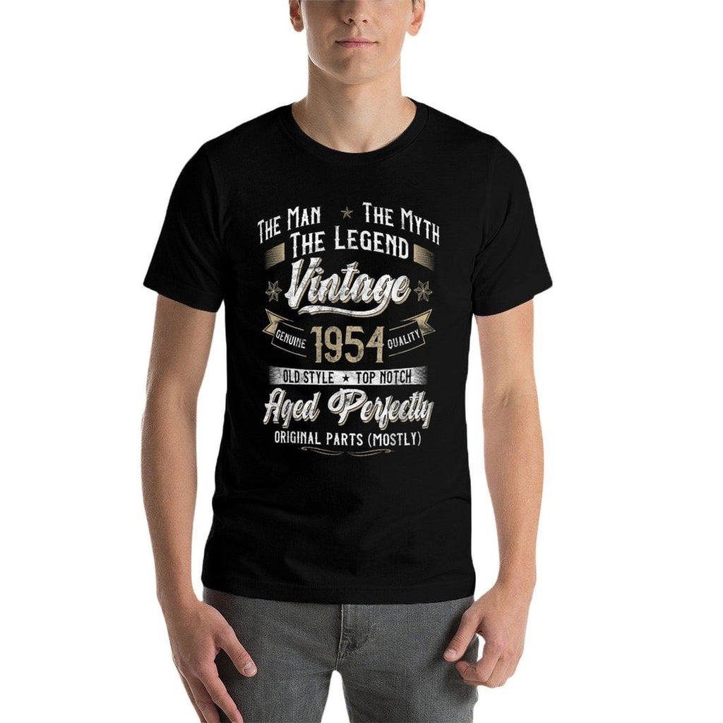 71st Birthday Gift Vintage 1954 Men Funny 71 Years Old 1954  High-quality Stitching T-Shirt