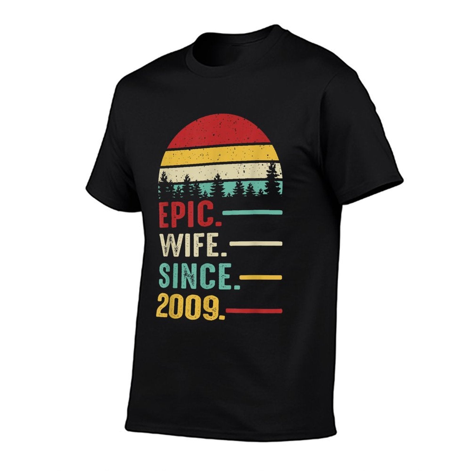 16th Wedding Anniversary for Her Epic Wife Since 2009  Vintage-inspired T-Shirt