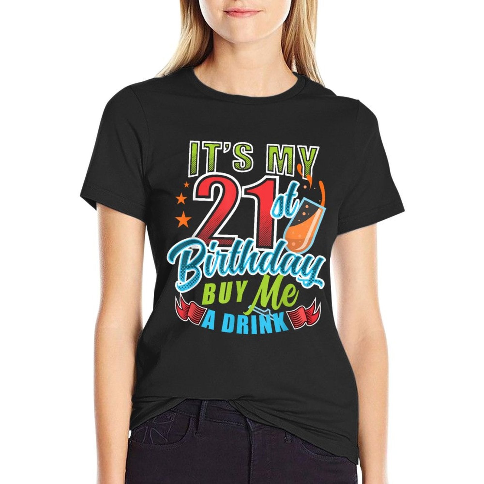 21st Birthday Celebrant Celebration  High-quality Stitching T-Shirt