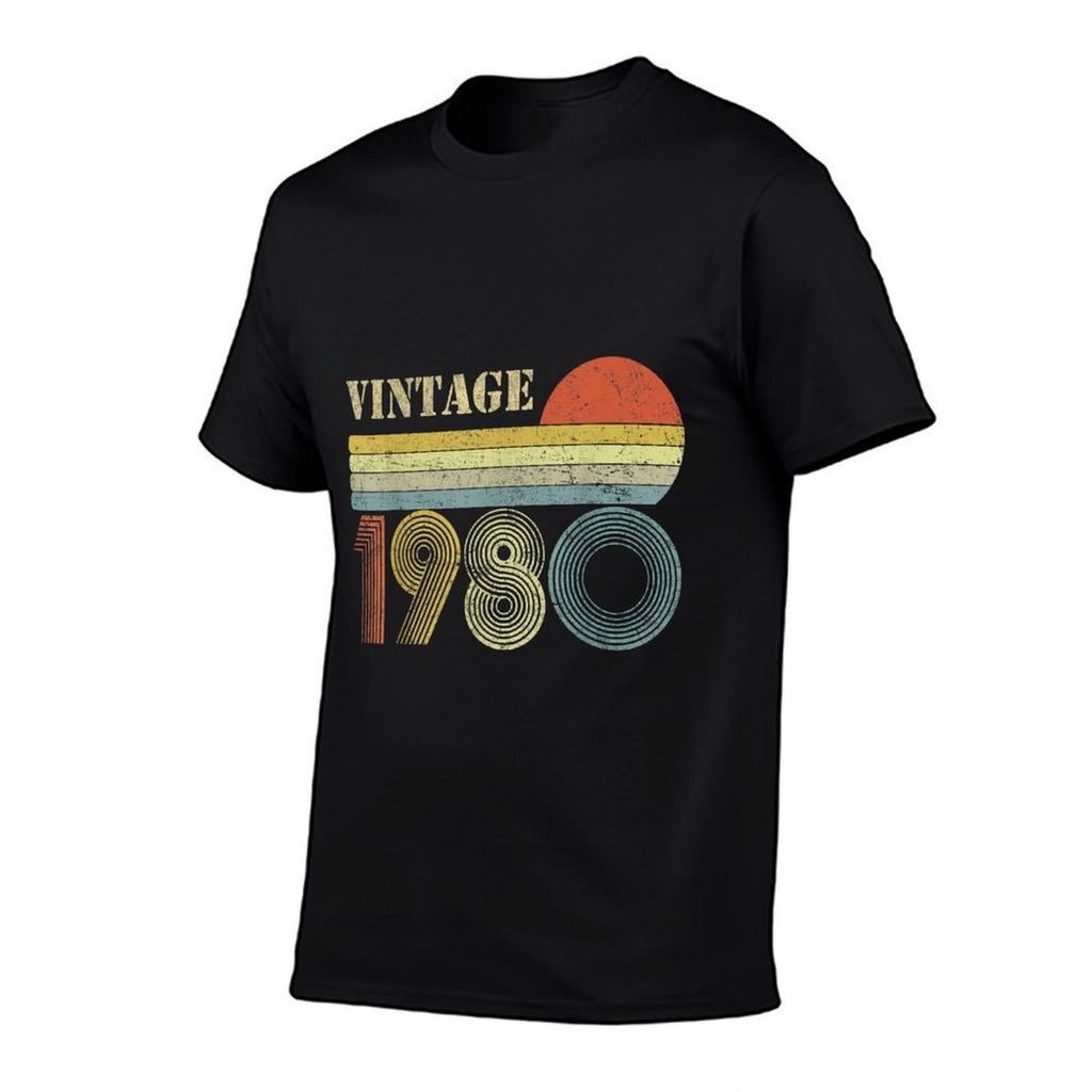 1980 40th Birthday Gift Vintage Retro Men Women 40 Years Old  Wrinkle-resistant T-Shirt