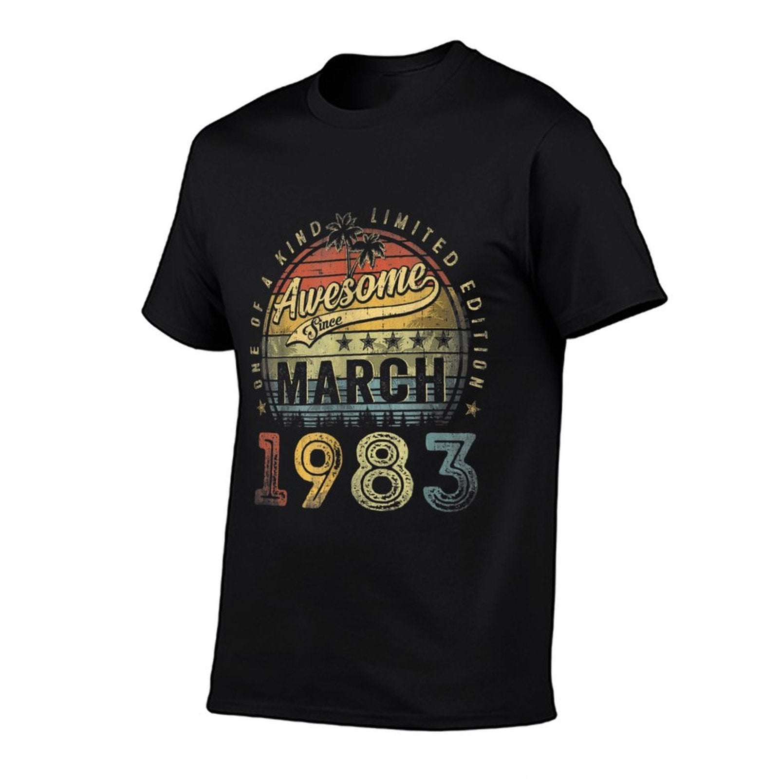 40 Year Old Awesome Since March 1983 40th Birthday  Oversized Silhouette T-Shirt