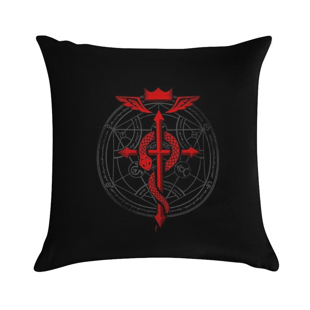 Alchemist Flamel Soft Short Plush Fabric Throw Pillow