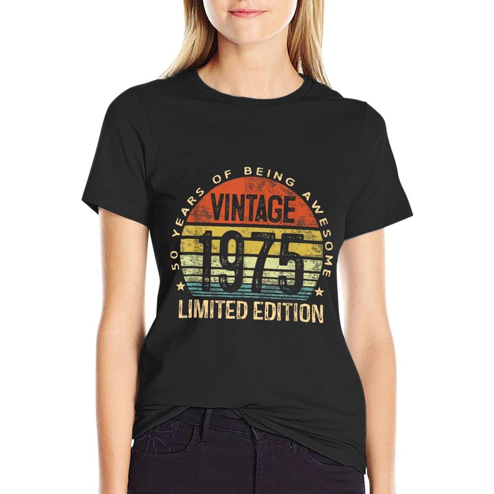 50 Year Old Gifts Vintage 1975 Limited Edition 50th Birthday  Wrinkle-resistant T-Shirt