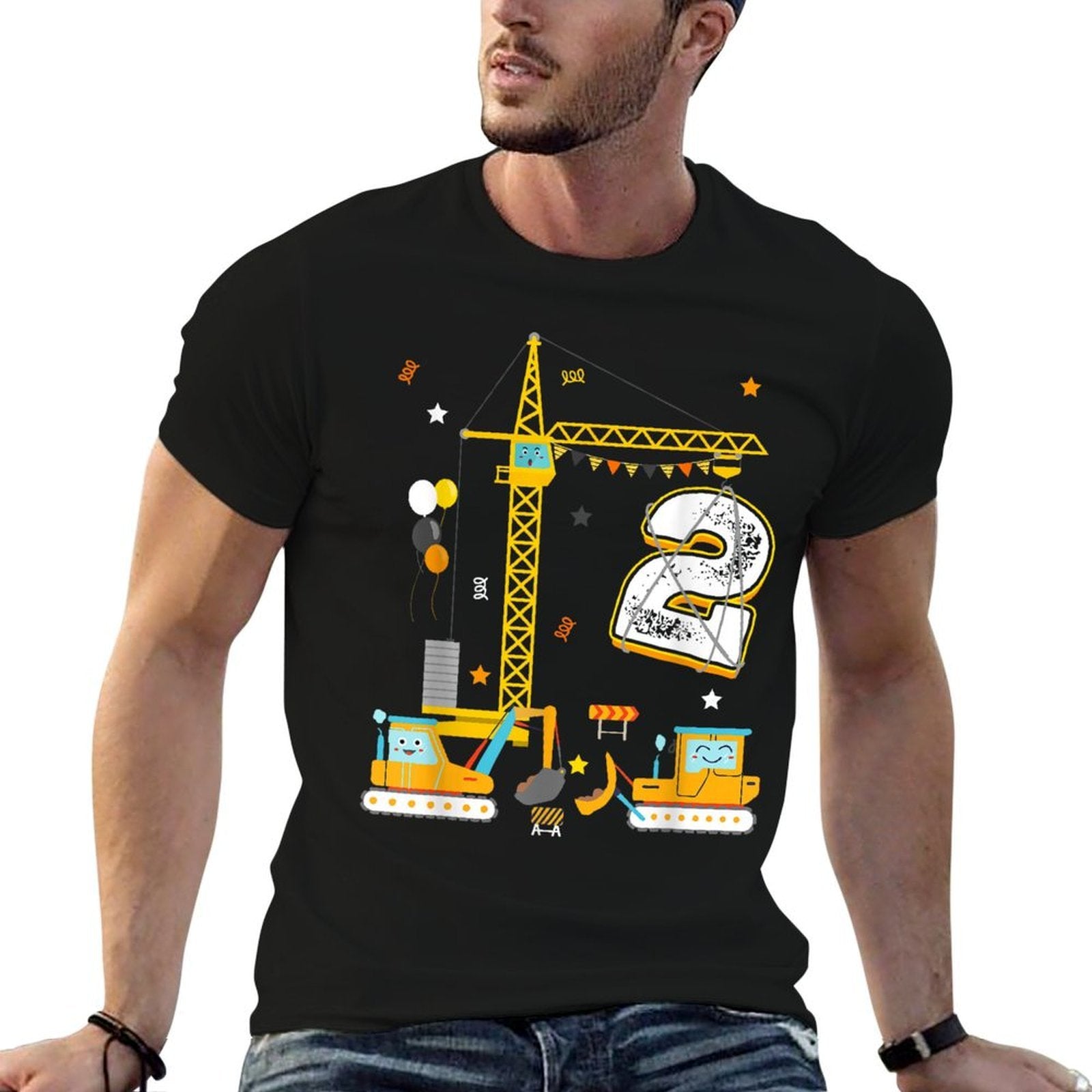 2nd Construction Birthday Party Two Year Old Boy 2 Yr  Quick-drying T-Shirt