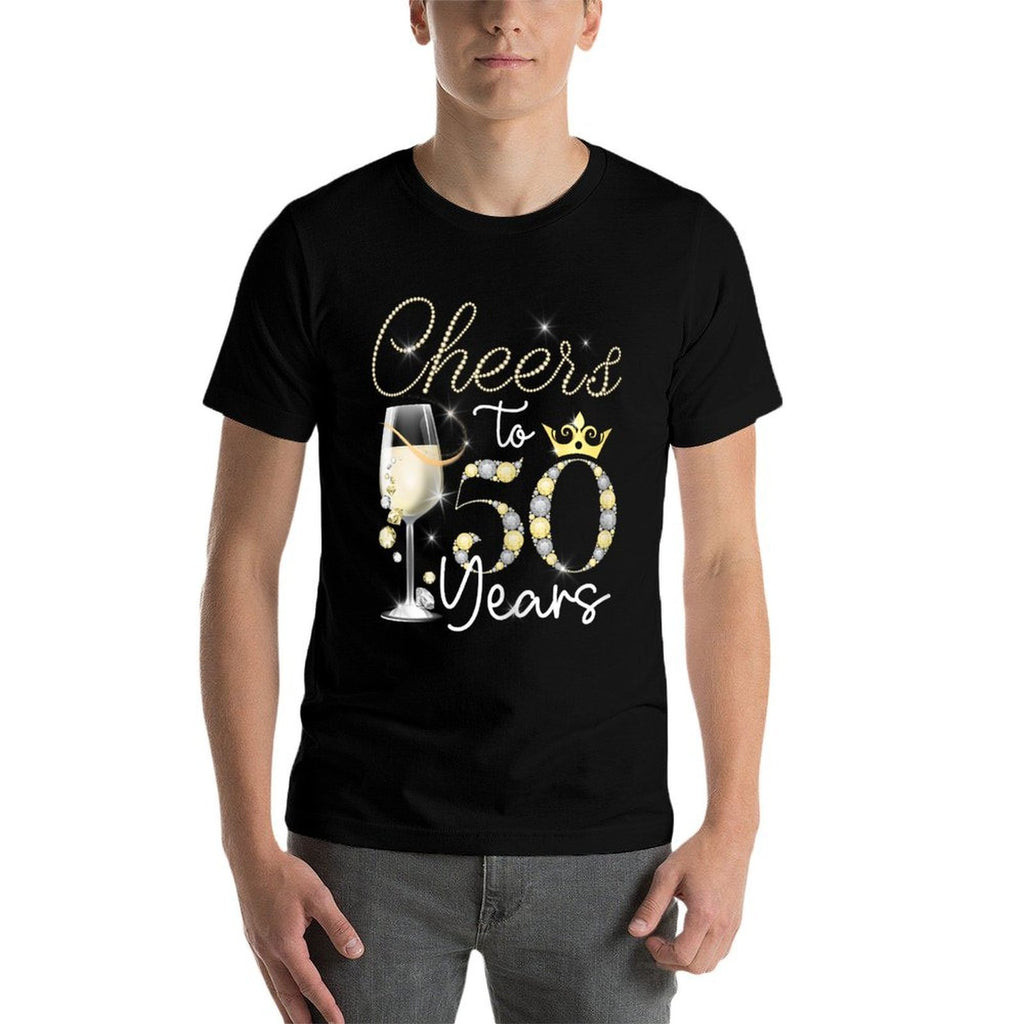 50th Birthday Decorations Women Cheer To 50 Years Old Gifts  Slim-fit Cut T-Shirt