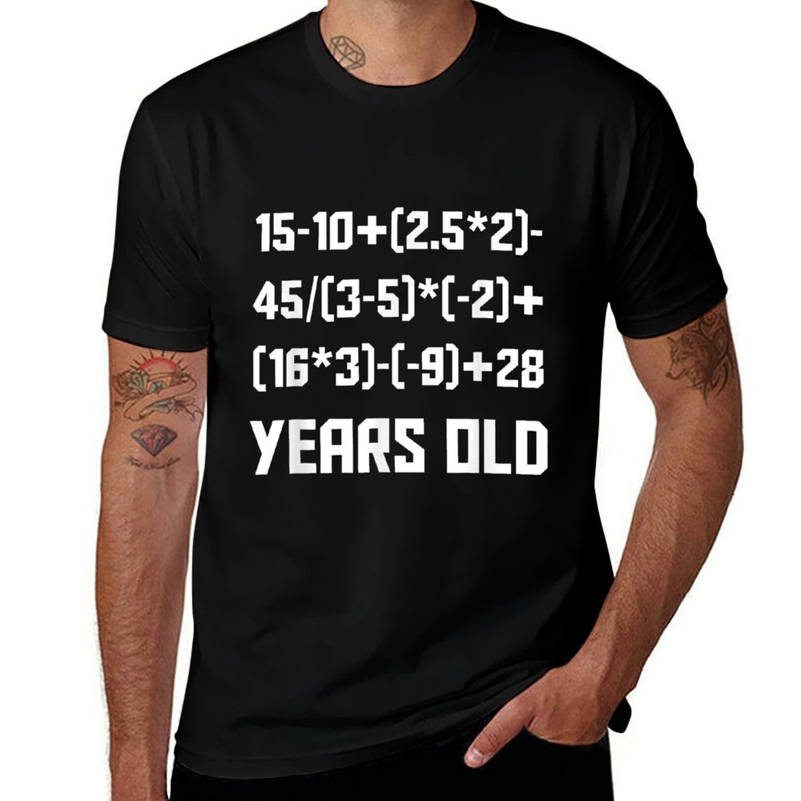 50 Years Old Math Equation 50th Birthday Funny  Tagless Design T-Shirt