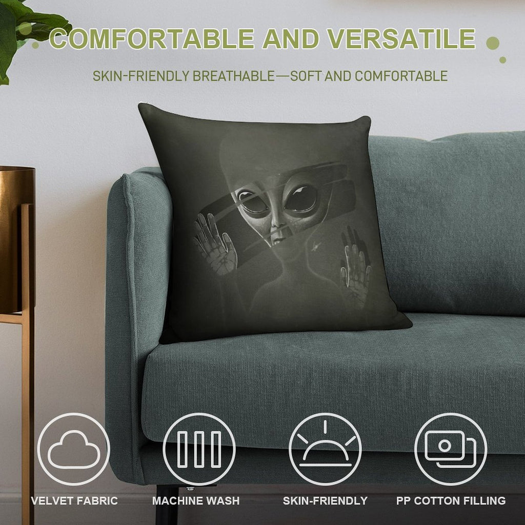 Alien Soft Decorative Cover Throw Pillow