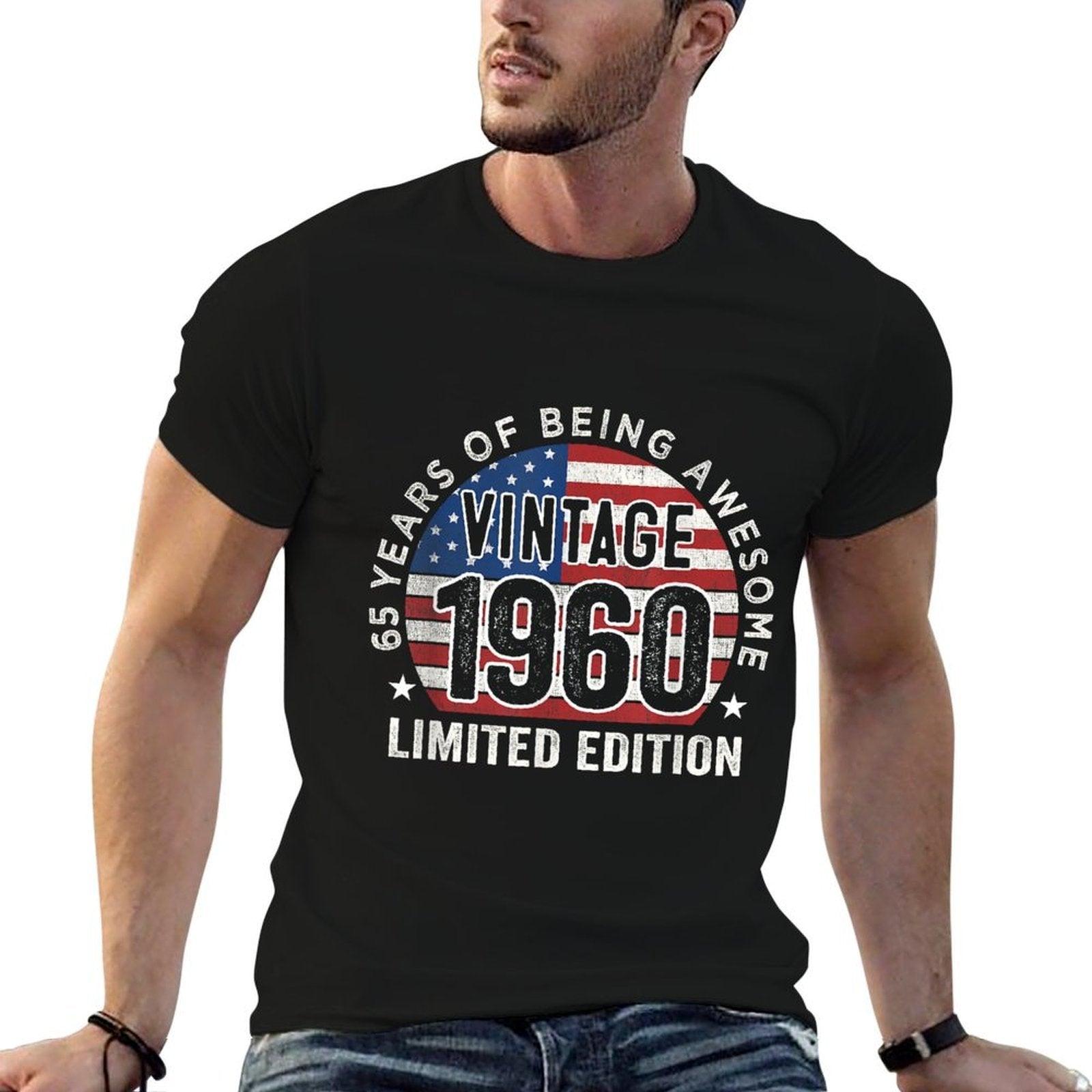 65th Birthday Gifts Men Vintage 1960 65 Years Old USA  Versatile T-Shirt