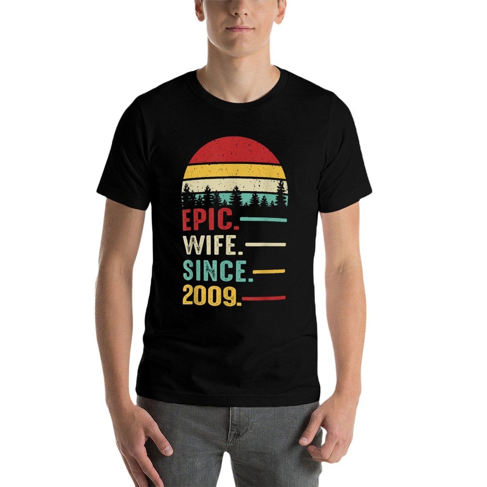 16th Wedding Anniversary for Her Epic Wife Since 2009  Vintage-inspired T-Shirt