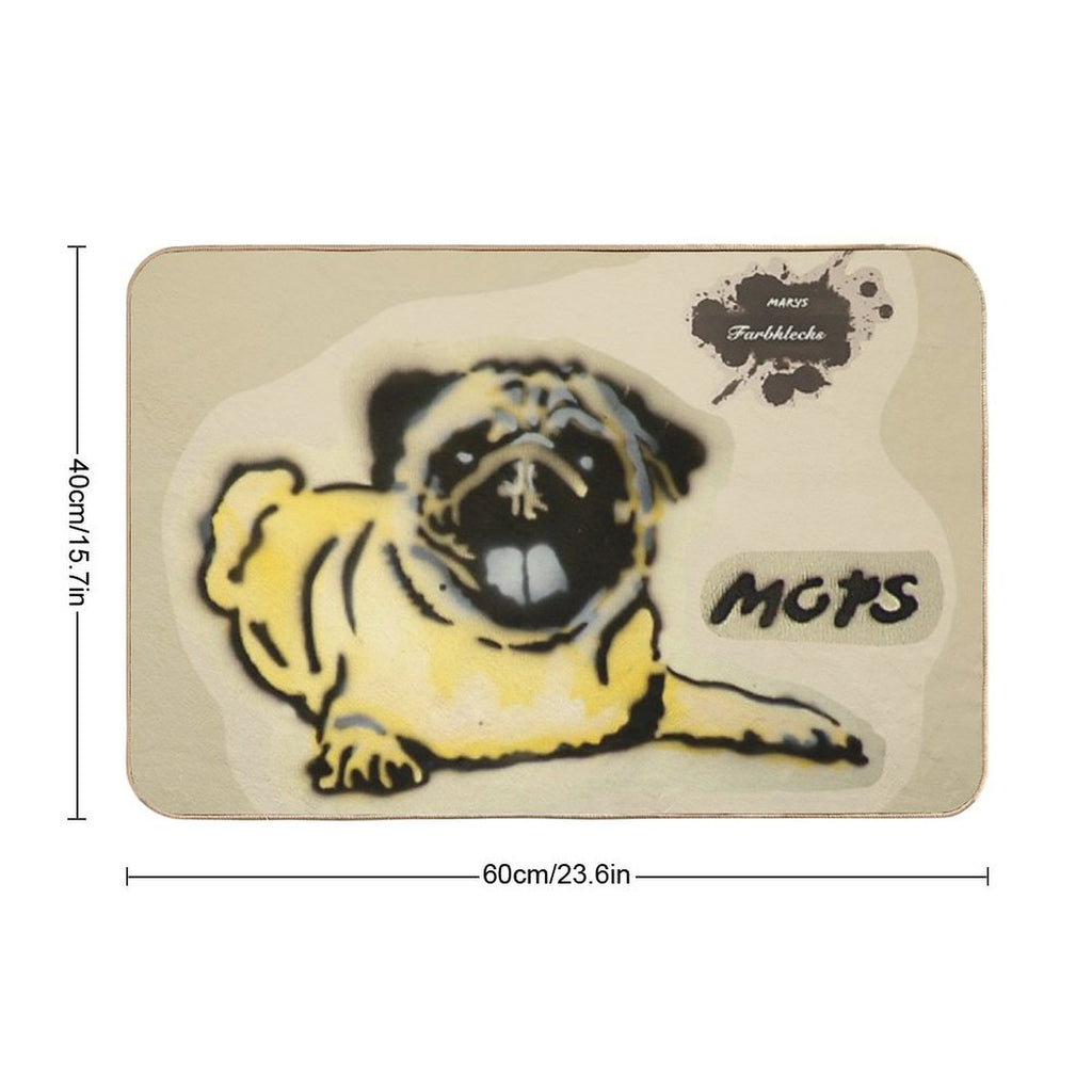 A Lying Pug  Pet-Safe Bath Mat
