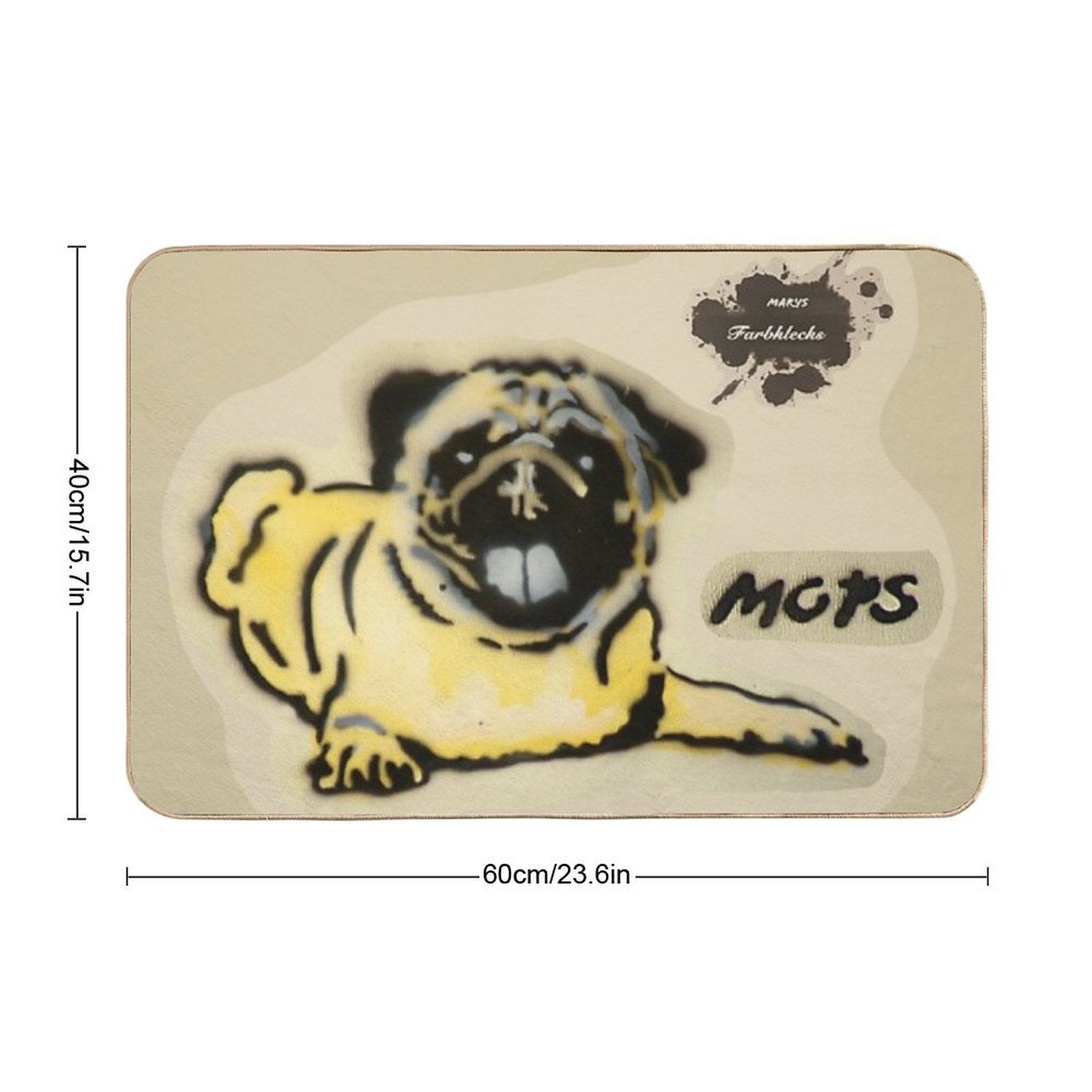 A Lying Pug  Pet-Safe Bath Mat