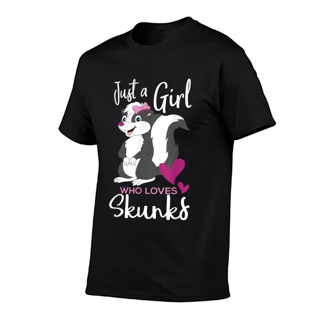 A Girl Who Loves Skunks - Skunk Lover Zookeeper Zoologist  Polyester Blend T-Shirt