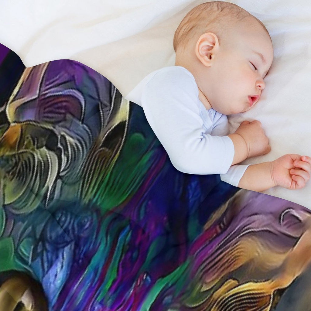 Arabelle, Cat, Chat, Cat, Lea Roche Paintings Quick-dry Throw Blanket