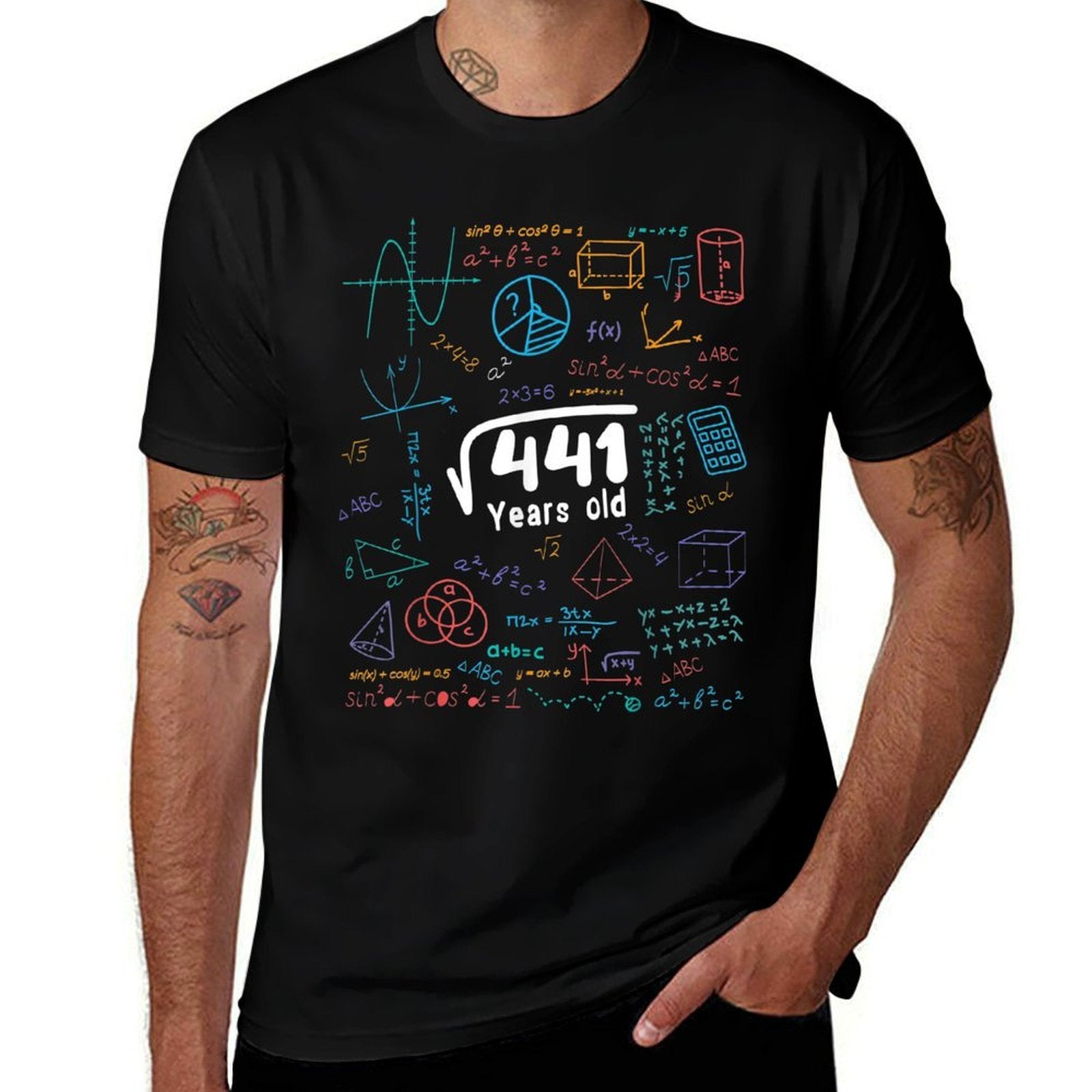21 Year Old Men Women 21st Birthday Gift Square Root Of 441  Durable T-Shirt