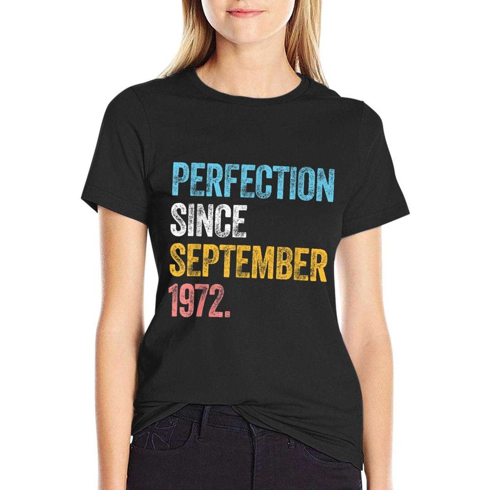 50 Years Old Gifts Perfection September 1972 50th Birthday  Lightweight T-Shirt