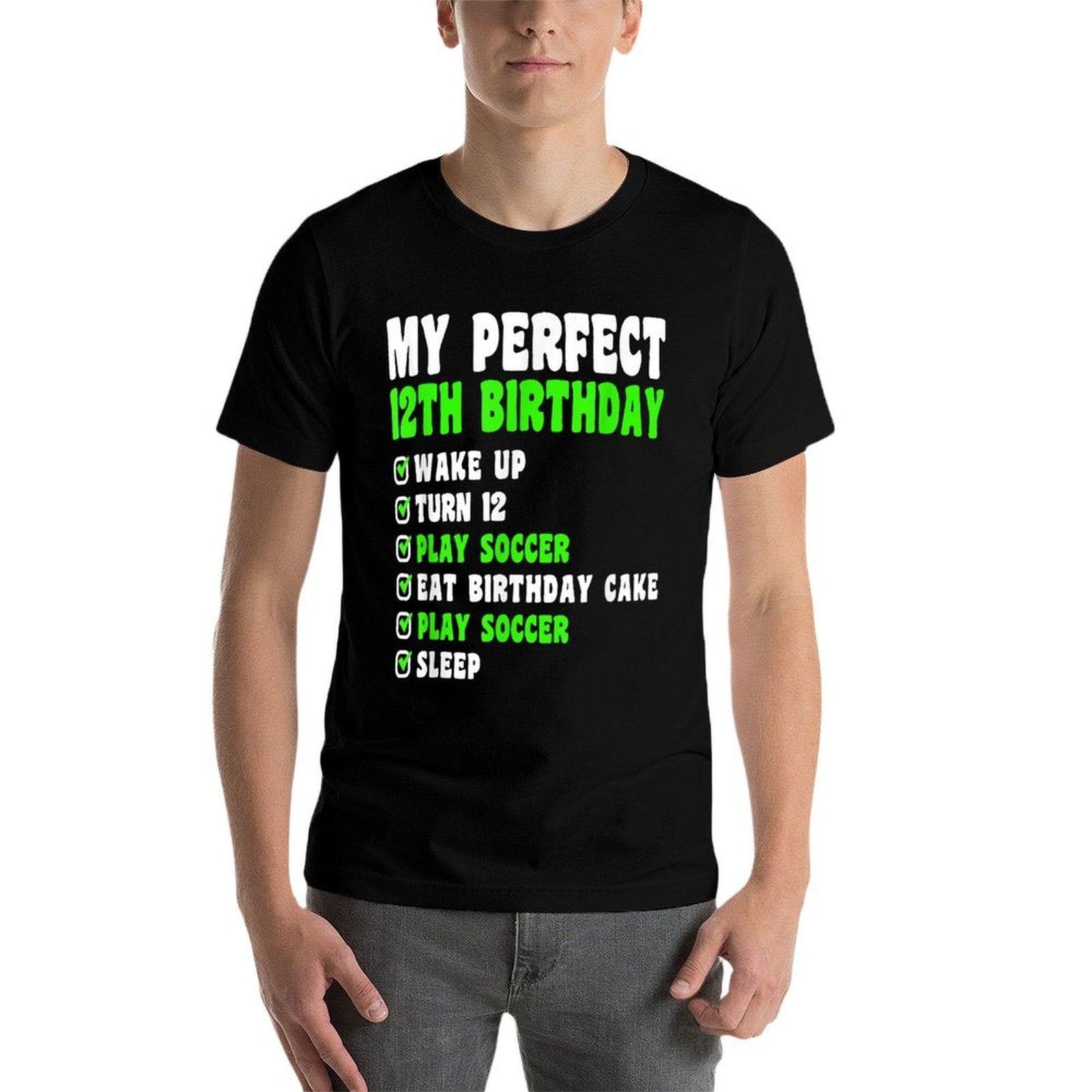 12 Year Old My Perfect 12th Birthday Soccer 12th Birthday  Stretchy T-Shirt
