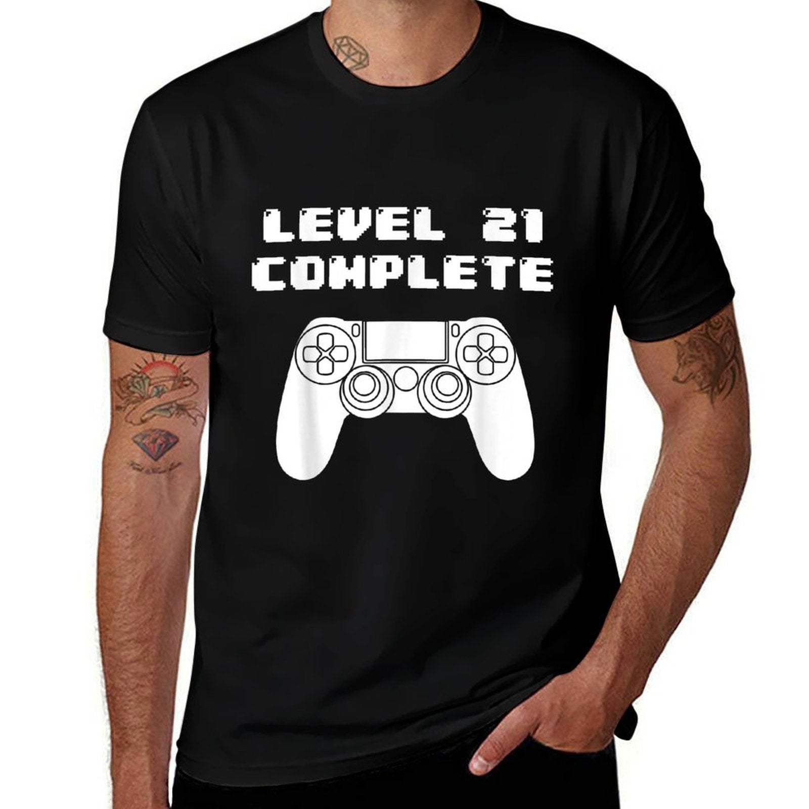 21st Birthday - 21 Years Old Video Gaming, Bday  Wrinkle-resistant T-Shirt
