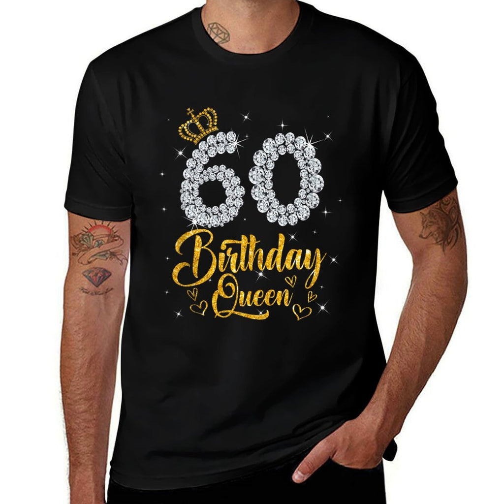 60th Birthday Queen 60 Years Old Women Girls Diamond Crown  Vintage-inspired T-Shirt