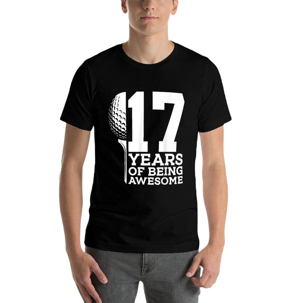 17 YEARS OF BEING AWESOME GOLF 17TH BIRTHDAY  Slim-fit Cut T-Shirt