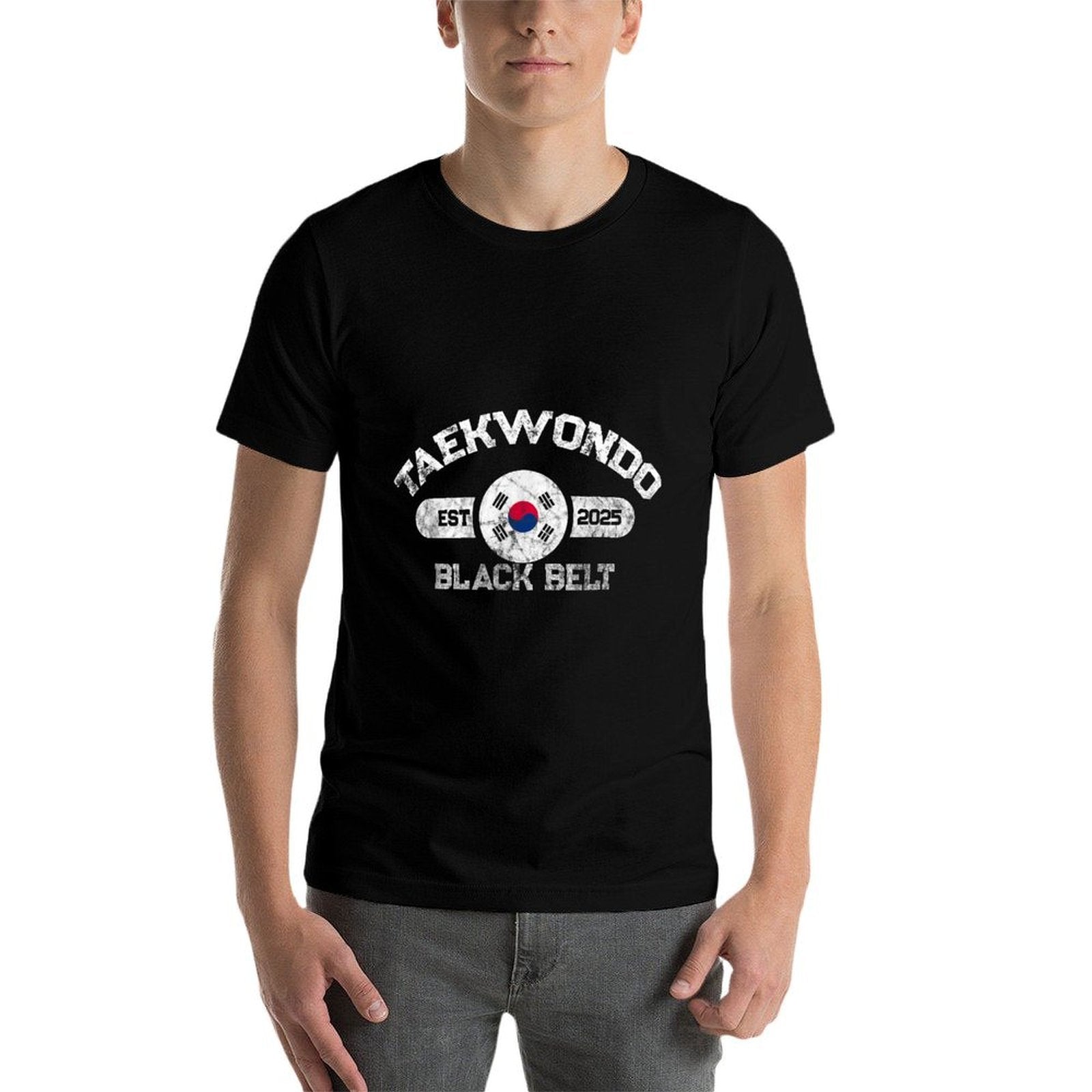 2025 Taekwondo Black Belt Achievement Korean Design  Lightweight T-Shirt