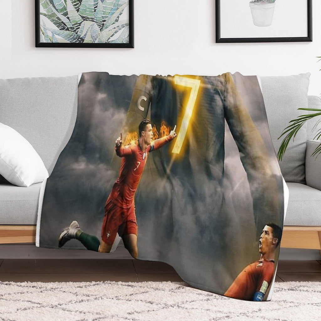 Aesthetic Ronaldo Poster Plush Throw Blanket