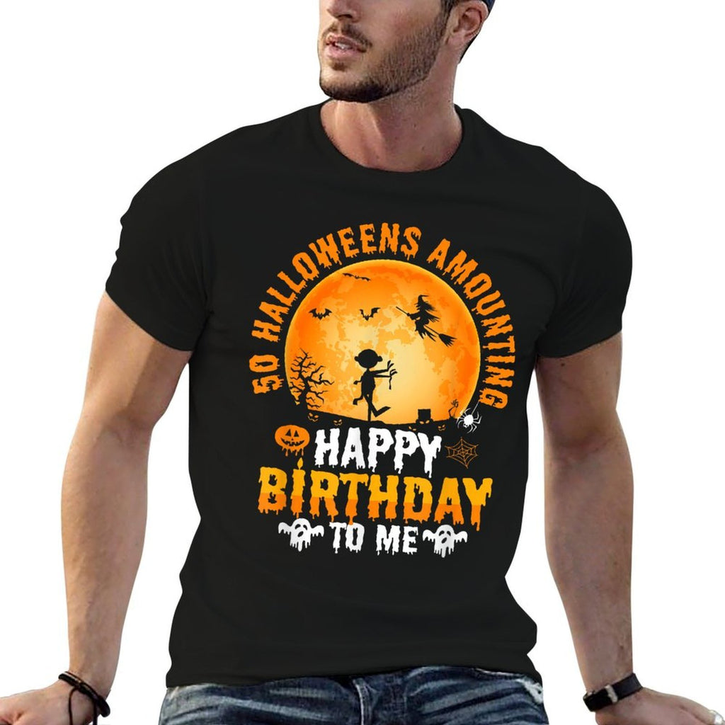 50th Halloween Birthday 50 Year Old Happy Birthday To Me  Slim-fit Cut T-Shirt