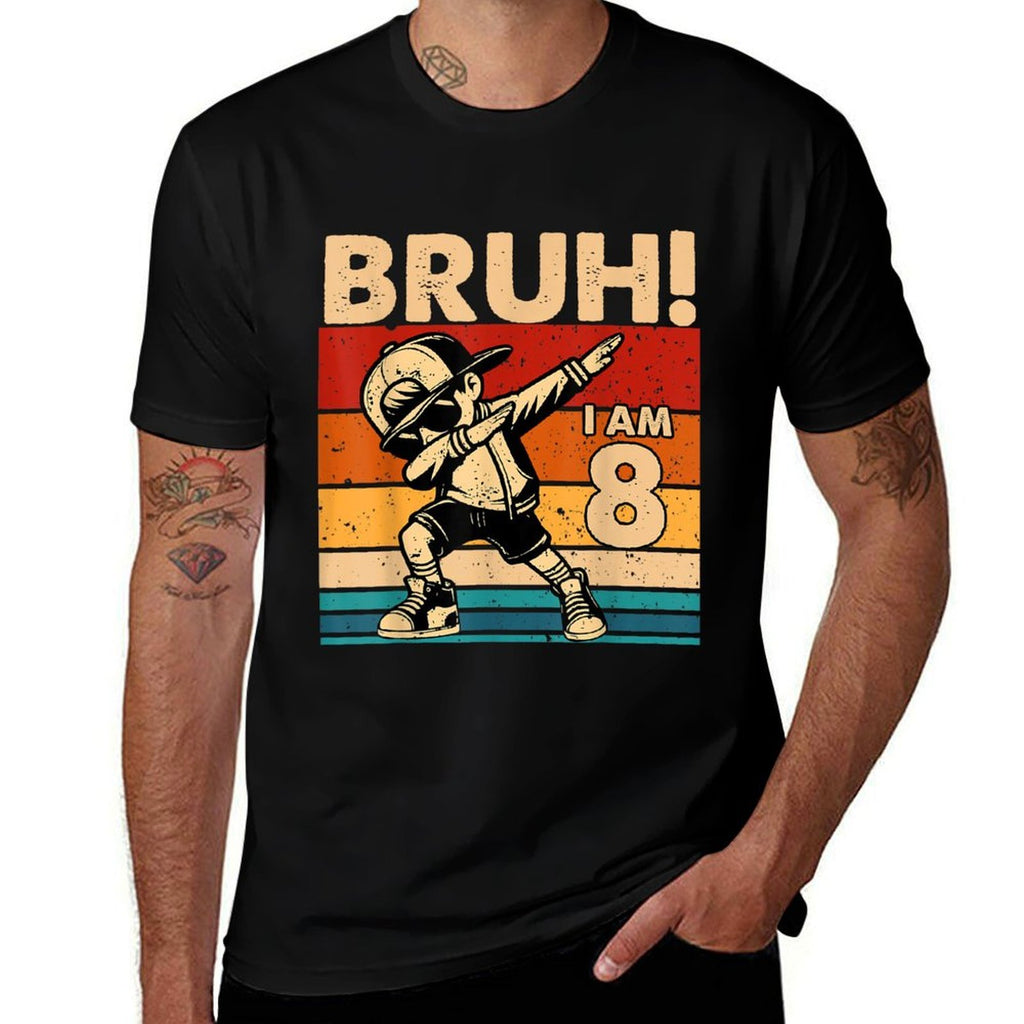 8 Year Old Birthday Dabbing Boy Bruh It's My 8th Birthday Comfortable T-Shirt