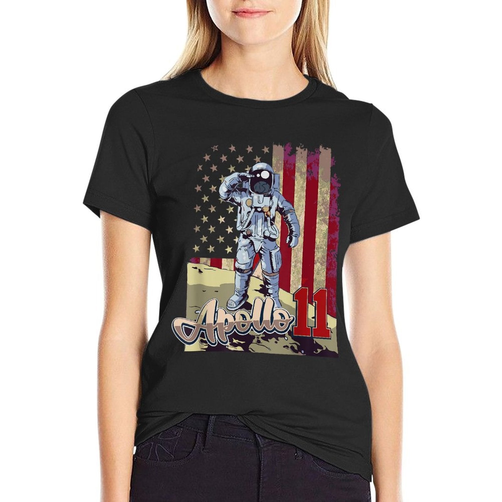 Apollo 11 50th Anniversary Moon Landing 1969 2019  Oversized Silhouette T-Shirt