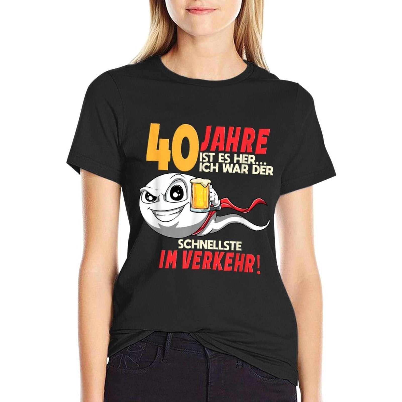 40th Birthday Man Sperm 40 Years Gift  Tagless Design T-Shirt