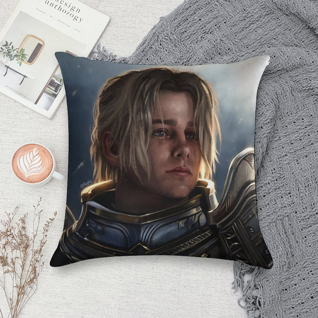 Anduin Wrynn Soft Gift Ready Throw Pillow