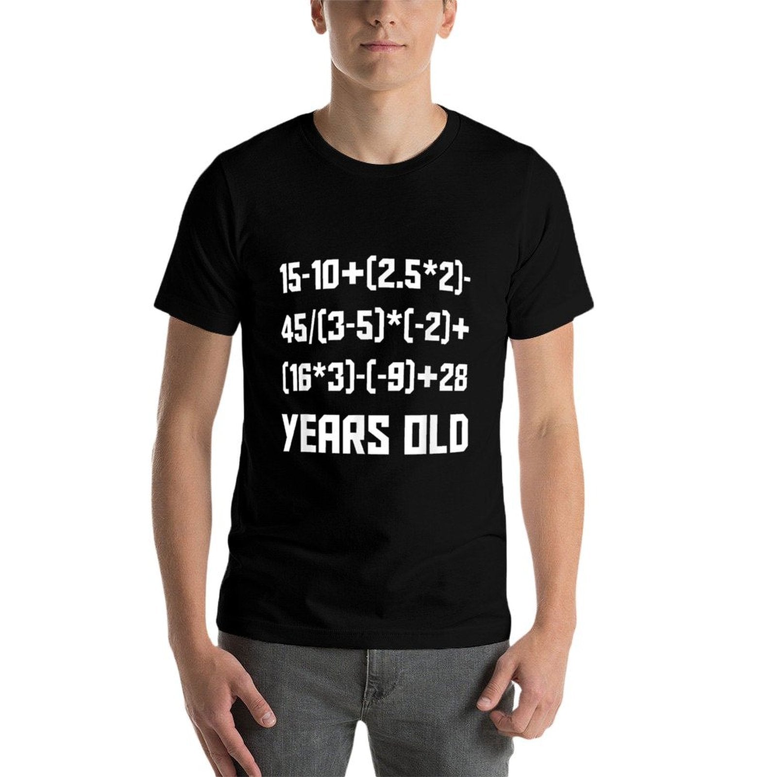 50 Years Old Math Equation 50th Birthday Funny  Tagless Design T-Shirt