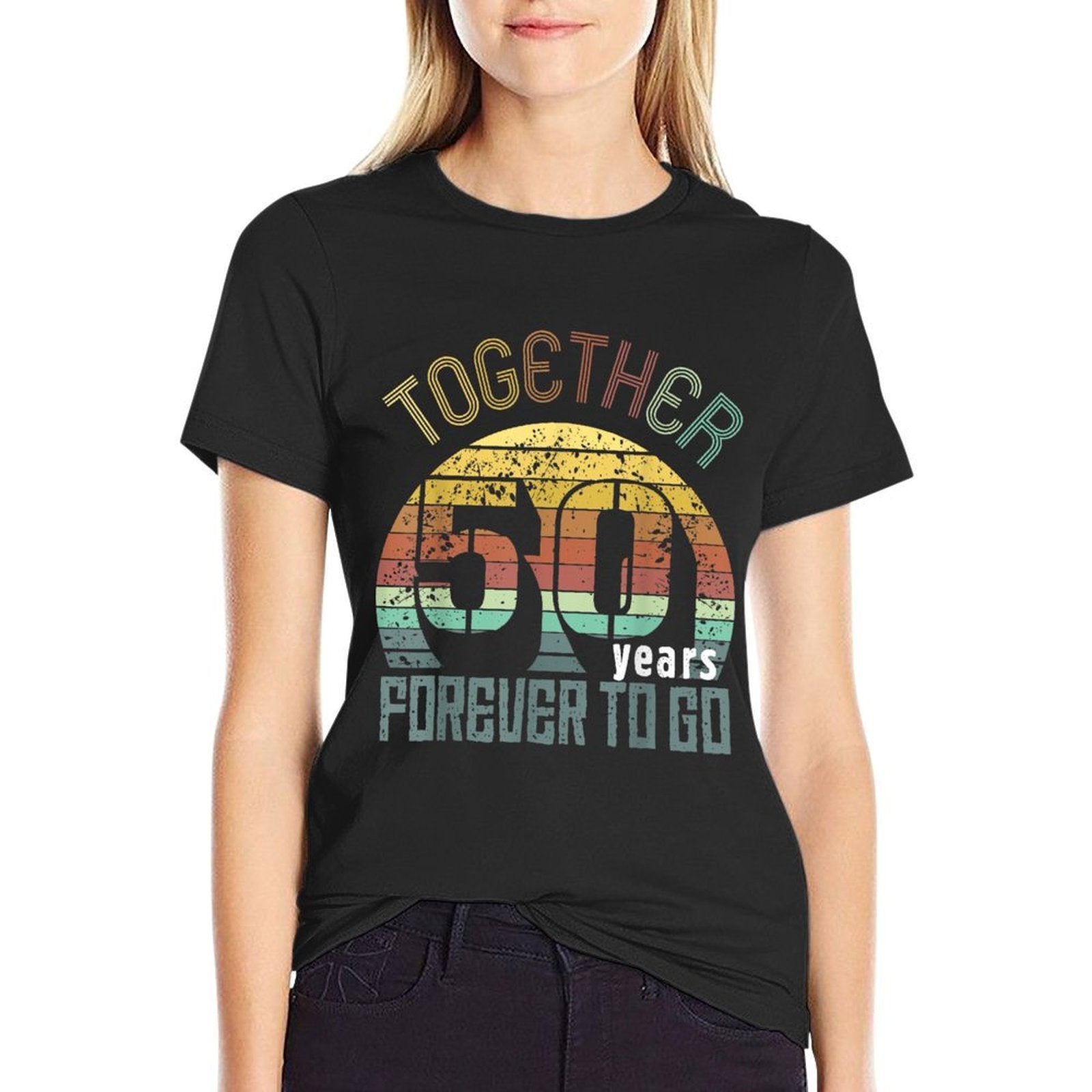 50th Years Wedding Anniversary Gifts For Couples Cool Fifty  Durable T-Shirt