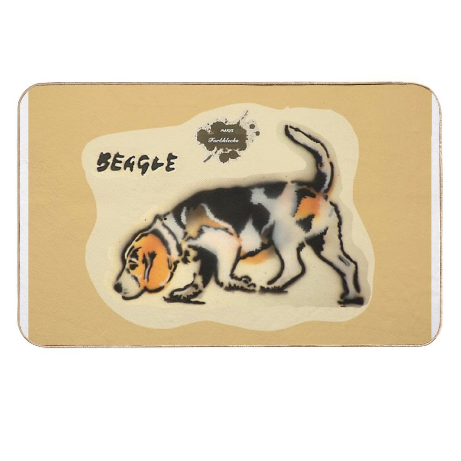 A Beagle Sniffs The Ground  Eco-Friendly Bath Mat